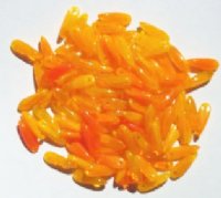 100 3x11mm Orange Opal Dagger Beads